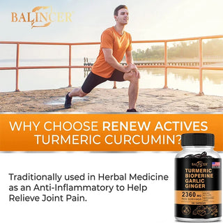 Turmeric Ginger Supplement - 2360 Mg Ultimate 4-In-1 with Garlic & Black Pepper for Joint, Digestive & Immune Wellness