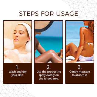 Intensive Bronzing Tanning Accelerator Spray - Long-Lasting Sunless Self Tanner.
