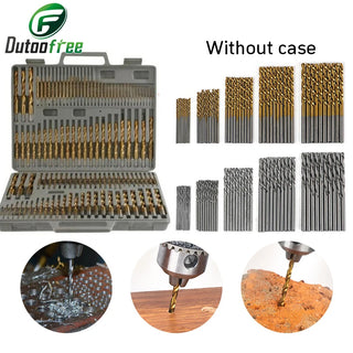 Premium 50PCS HSS Twist Drill & Mini Extractor Bit Set - Titanium Coated for Precision Metal & Wood Drilling (1-3mm)