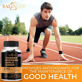 Turmeric Ginger Supplement - 2360 Mg Ultimate 4-In-1 with Garlic & Black Pepper for Joint, Digestive & Immune Wellness