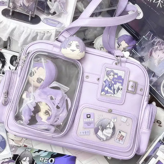Y2K Ita Bag | Large Transparent Backpack with DIY Badge Display for Concerts & Lolita Fashion
