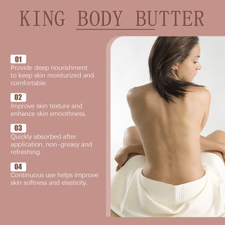 OceAura King Body Butter – Deeply Nourishing Shea Butter Moisturizer with Jojoba Seed Oil & Sweet Orange Blossom Extract for Soft, Smooth & Soothed Skin
