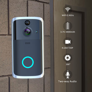 Smart Video Doorbell with 4.3" IPS Screen – 2.4G Wireless, Infrared Night Vision & Two-Way Video Intercom