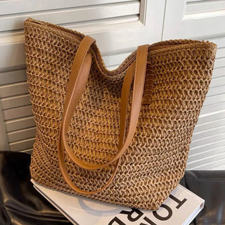 Elevate Your Summer Style with Our Chic Large Capacity Straw Woven Tote Bag - Perfect for Beach Days and Parties!