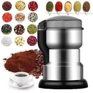 400W Electric Grinder for Coffee, Spices, Grains & Nuts | Multifunctional Stainless Steel Kitchen Grinder