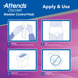 Attends Discreet Moderate Bladder Control Pads for Women, 100 Count - ADPMOD