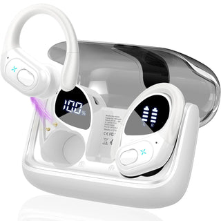 GDLYL HD65 Wireless Sports Earphones - HiFi Stereo Sound, Bluetooth 5.4, LED Power Display, Built-in Mics
