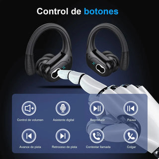 GDLYL HD65 Wireless Sports Earphones - HiFi Stereo Sound, Bluetooth 5.4, LED Power Display, Built-in Mics