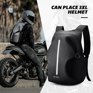 Professional Motorcycle Backpack: Waterproof Helmet Carrier and Travel Storage Solution for Men
