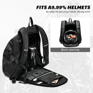 Professional Motorcycle Backpack: Waterproof Helmet Carrier and Travel Storage Solution for Men