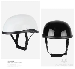 Stylish Retro Half Helmet for Motorbike Riders - DOT Certified, Unisex, Lightweight & Comfortable for Summer Adventures