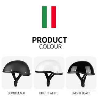 Stylish Retro Half Helmet for Motorbike Riders - DOT Certified, Unisex, Lightweight & Comfortable for Summer Adventures