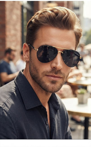 Men’s Polarized Sunglasses – UV400 TAC Lenses & Metal Full Frame