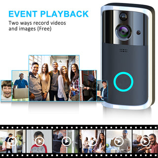 Smart Video Doorbell with 4.3" IPS Screen – 2.4G Wireless, Infrared Night Vision & Two-Way Video Intercom