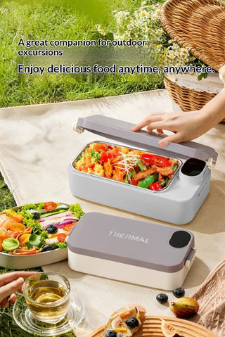 Electric Heated Lunch Box with Stainless Steel Liner | USB Powered, Select Models Rechargeable