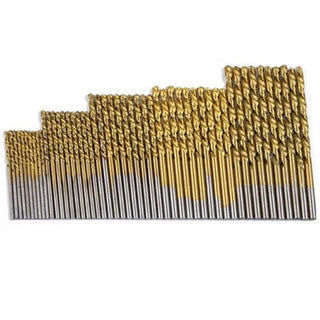 Premium 50PCS HSS Twist Drill & Mini Extractor Bit Set - Titanium Coated for Precision Metal & Wood Drilling (1-3mm)