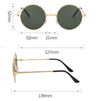 Men’s Retro Round Sunglasses – UV400 Alloy Frame Fashion Eyewear