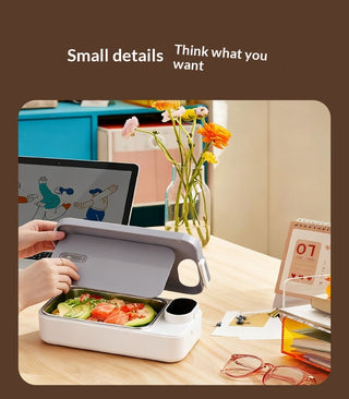 Electric Heated Lunch Box with Stainless Steel Liner | USB Powered, Select Models Rechargeable