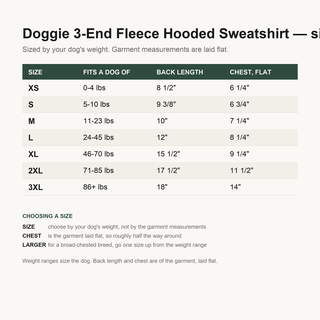Doggie 3-End Fleece Hooded Sweatshirt for Dogs – Doggie Skins 3926