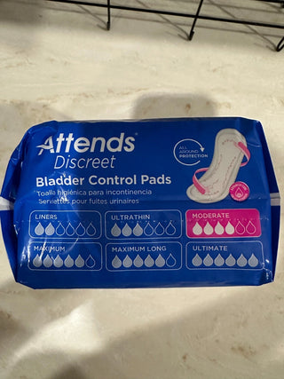 Attends Discreet Moderate Bladder Control Pads for Women, 100 Count - ADPMOD